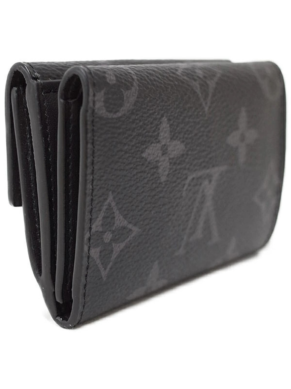Louis Vuitton Monogram Tri fold Wallet Compact Eclipse Discovery Black